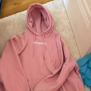 Glossier Rose Pink Logo Hoodie